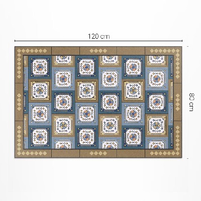 Tapijt vinyl Geometrisch kubuspatroon in retrostijl