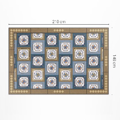 Tapijt vinyl Geometrisch kubuspatroon in retrostijl