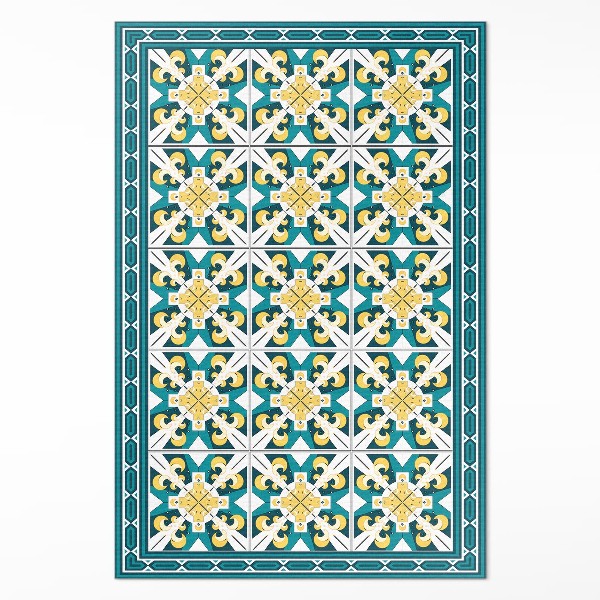 Vinyl vloerkleed Geometrische ruitkleurige tegels