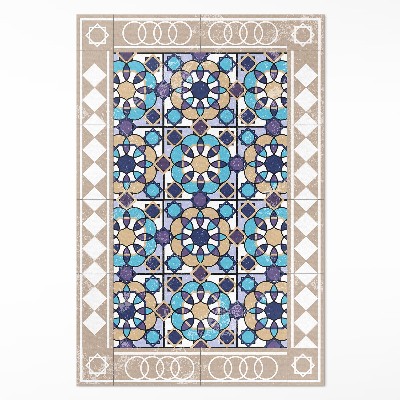 Tapijt vinyl Vierkanten in ruiten versleten tegels