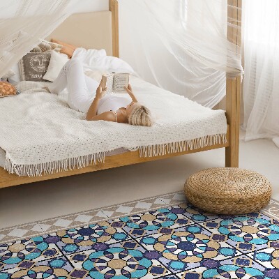 Tapijt vinyl Vierkanten in ruiten versleten tegels