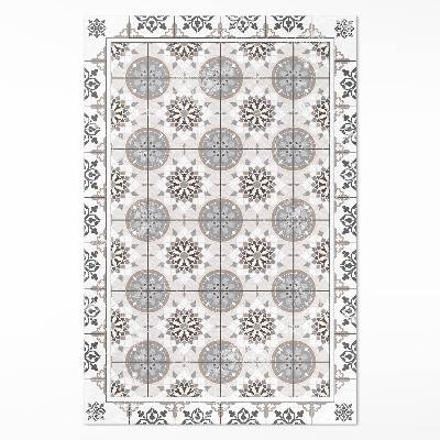 Vinyl tapijt Bloemencirkels siermozaïek