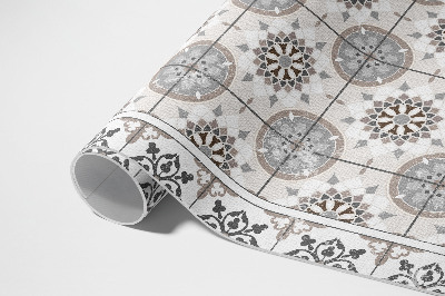 Vinyl tapijt Bloemencirkels siermozaïek