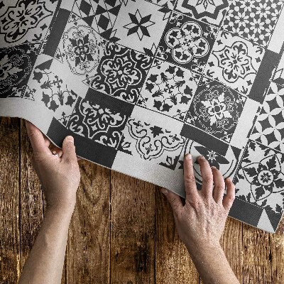 Vinyl vloerkleed Spaanse mozaïektegels met patroon