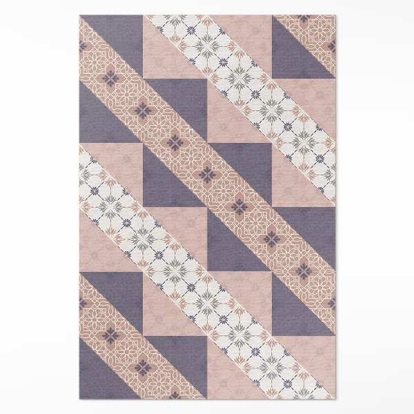 Tapijt vinyl Modernistische pastelkleurige decoratieve strepen