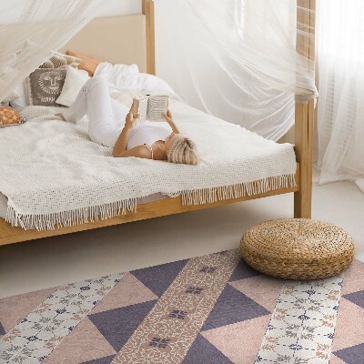 Tapijt vinyl Modernistische pastelkleurige decoratieve strepen