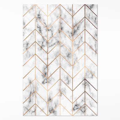 Vinyl tapijt Moderne lijnen van visgraatmarmer
