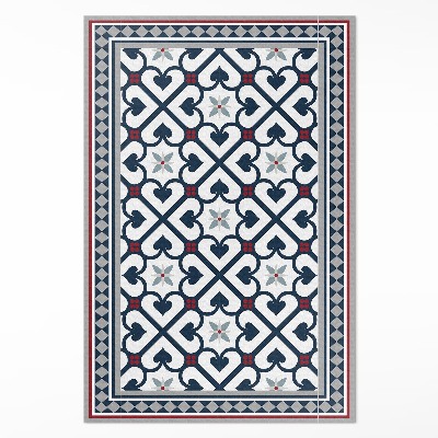 Tapijt vinyl Decoratieve tegels met bloemenruiten