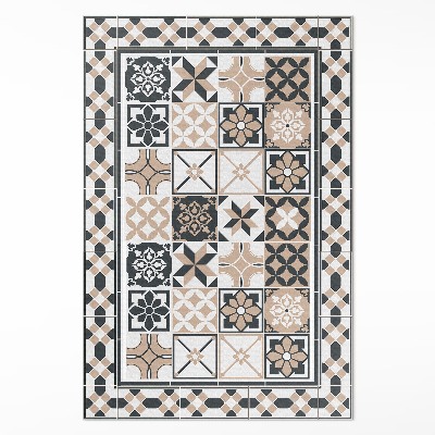 Vinyl tapijt Driekleurige geometrie decoratieve tegels