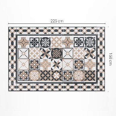 Vinyl tapijt Driekleurige geometrie decoratieve tegels