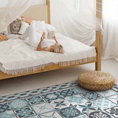 Vinyl vloerkleed Driekleurige geometrische siertegels