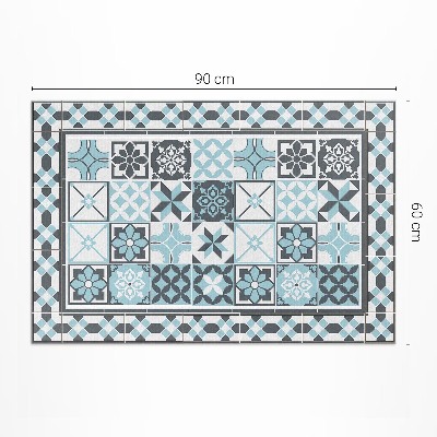 Vinyl vloerkleed Driekleurige geometrische siertegels