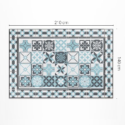 Vinyl vloerkleed Driekleurige geometrische siertegels