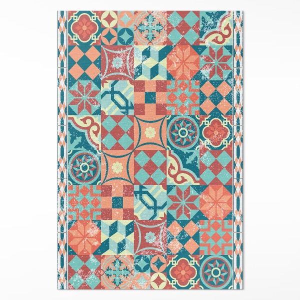 Vinyl tapijt Portugese retro verweerde tegels