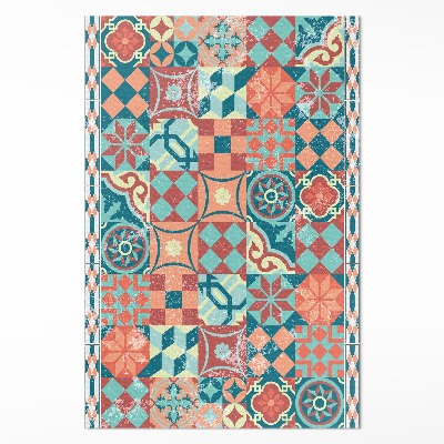 Vinyl tapijt Portugese retro verweerde tegels