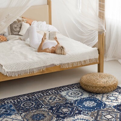 Tapijt vinyl Bloementegels elegante tegels