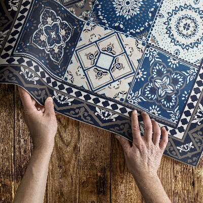 Tapijt vinyl Bloementegels elegante tegels