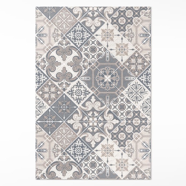 Vinyl tapijt Catalaans bloemenpatroon mozaïek