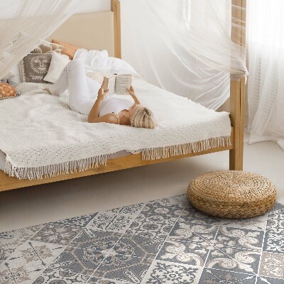 Vinyl tapijt Catalaans bloemenpatroon mozaïek