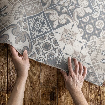 Vinyl tapijt Catalaans bloemenpatroon mozaïek