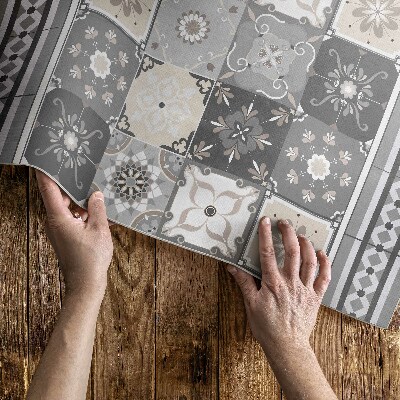 Vinyl tapijt Gepatroneerde mozaïektegels en -stroken