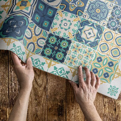 Tapijt vinyl Spaanse mozaïektegels met patroon