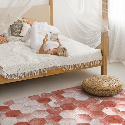 Tapijt vinyl Aquarel zeshoeken elegante mozaïek