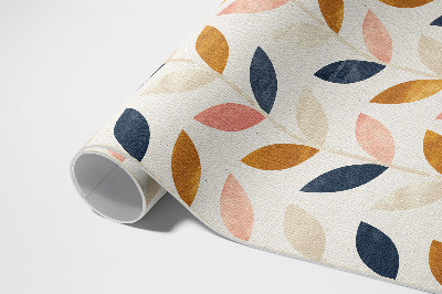 Tapijt vinyl Kleine blaadjes aquarel boho stijl