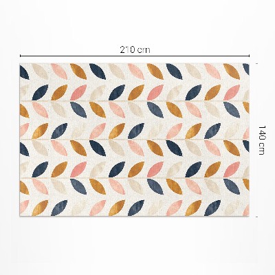 Tapijt vinyl Kleine blaadjes aquarel boho stijl