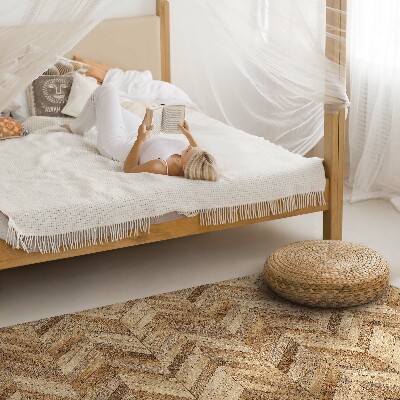 Tapijt vinyl Modieus houten visgraatparket