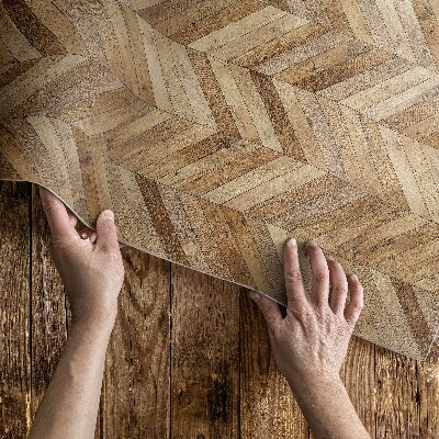 Tapijt vinyl Modieus houten visgraatparket