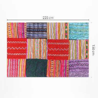 Vinyl tapijt Turkse patchwork-patroonweefsels