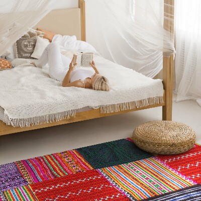 Vinyl tapijt Turkse patchwork-patroonweefsels