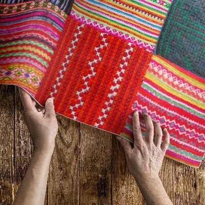 Vinyl tapijt Turkse patchwork-patroonweefsels