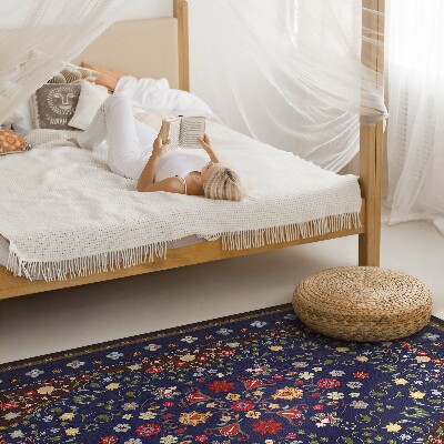 Vinyl tapijt Prachtig klein bloemen vintage plantenmotief