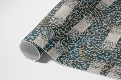 Vinyl vloerkleed vintage stijl ornament en strepen