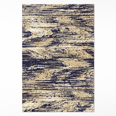 Vinyl vloerkleed Gele retro vintage boho strepen