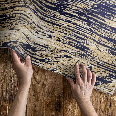 Vinyl vloerkleed Gele retro vintage boho strepen