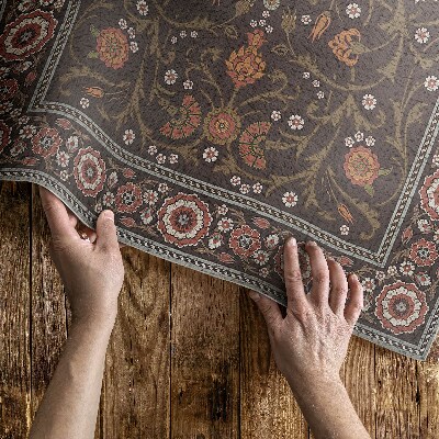 Vinyl vloerkleed Klassieke decoratieve bloemen