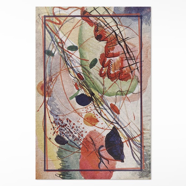 Tapijt vinyl Kleurrijke aquarel van Wassily Kandinsky