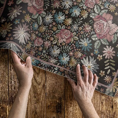 Vinyl vloerkleed Kleine bloemen in de weide