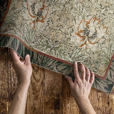 Vinyl tapijt Kamperfoelie William Morris