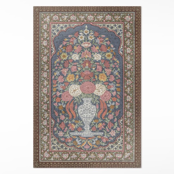 Tapijt vinyl Vintage bloemenboeket, imitatiestof