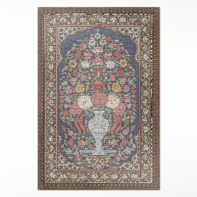 Tapijt vinyl Vintage bloemenboeket, imitatiestof