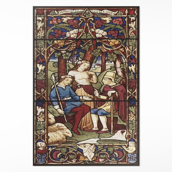 Tapijt vinyl Sir Digby Wyatt Gotische glas-in-loodimitatie