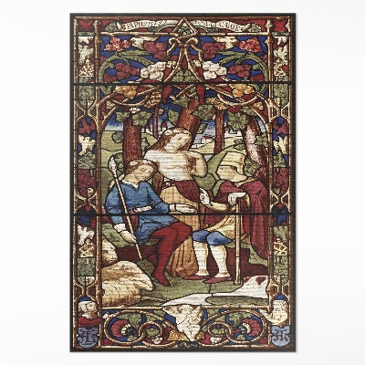 Tapijt vinyl Sir Digby Wyatt Gotische glas-in-loodimitatie