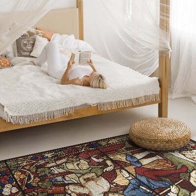 Tapijt vinyl Sir Digby Wyatt Gotische glas-in-loodimitatie