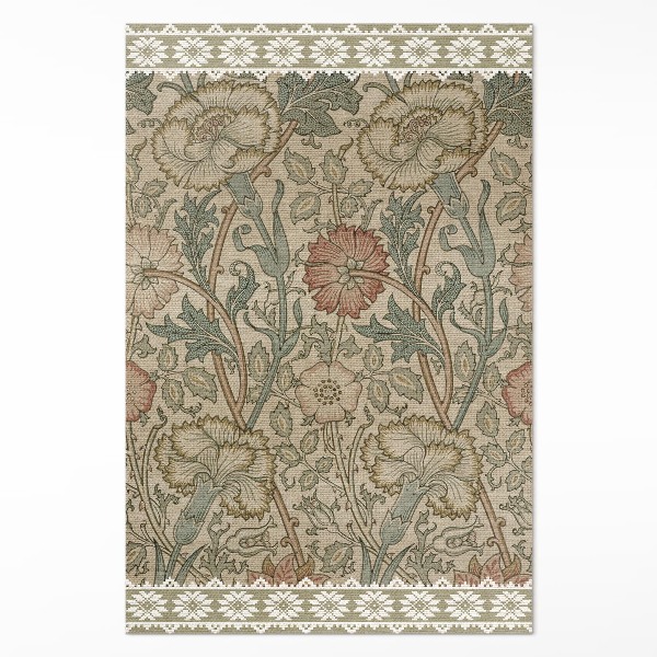 Vinyl vloerkleed Wilde Roos William Morris