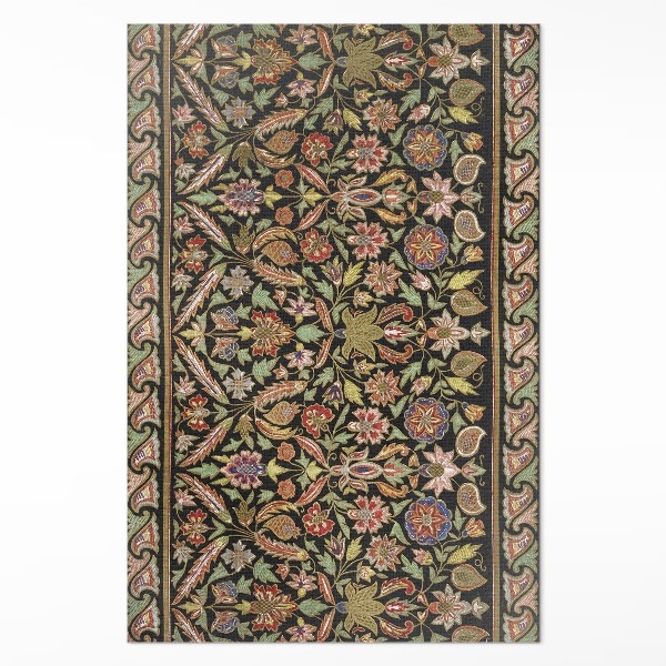 Tapijt vinyl Antiek bloemen vintage plantenpatroon