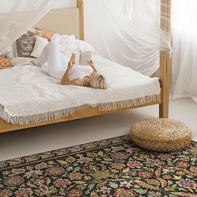 Tapijt vinyl Antiek bloemen vintage plantenpatroon